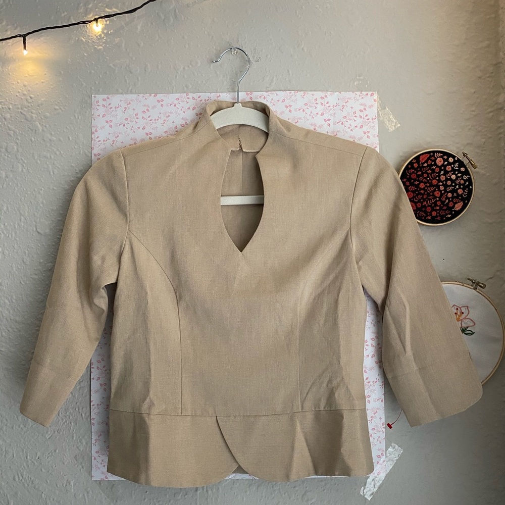 Business Casual Cream Top